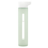 18 Oz Modern Glass Water Bottle with White Lid and Jacket in Ice Green