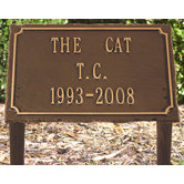 Slate Pet Memorial Three Line Lawn Plaque
