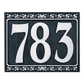 Dresden Three Number Wall Plaque