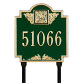 Monogram Standard Lawn Address Plaque