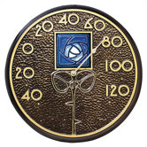 Blue Dard Hunter Rose Thermometer In French Bronze