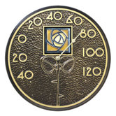 Amber Dard Hunter Rose Thermometer In French Bronze