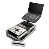 Integrated Laptop Stand with 10" DJ Mixer Case with Front Doors