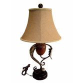 34" Tall Table Lamp with Shade in Tuscan Bronze