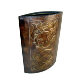 Tall Almond Planter with Leaf Details