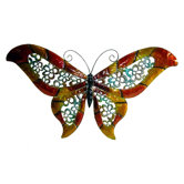 21" Wide Butterfly Wall Art in Multicolor