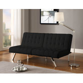 Emily Faux Leather Convertible Futon
