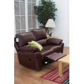 Monzano Two Seat Reclining Sofa in Chestnut