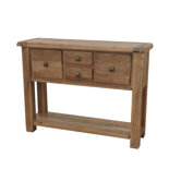 Danube Large Console Table in Weathered Oak
