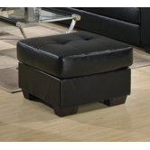 Gemona Footstool in Black