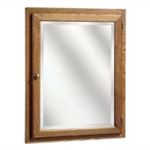 Bostonian Series 24" x 30" Red Oak Surface Mount or Recessed Medicine Cabinet in Honey Oak Finish