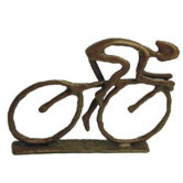 Cyclist in Cast Bronze