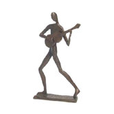 Guitar Player Standing in Cast Bronze