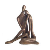 Couple Embracing in Cast Bronze