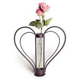 Iron Cylinder Sweetheart Flower Bud Vase