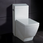 Aphrodite Contemporary Elongated One Piece Toilet in White
