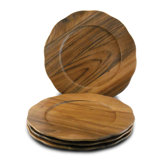 Acacia Charger with Scalloped Edge (Set of 4)