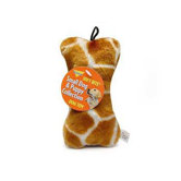 Giraffe Print Skins Bone Dog Toy