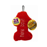 Tuff Plush Cookie Cutters Here Boy Dog Toy
