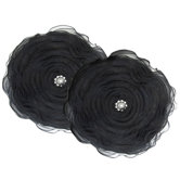 BellarosePillow in Black (Set of 2)
