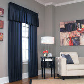 Cameron Drapes and Valance Set in Navy