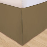 "Hike Up Your Skirt" Solid Microfiber Bedskirt in Taupe