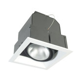 One Light Square Multi Recessed Trim in White