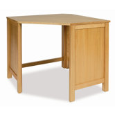 Wide Corner Desk in Linden Oak