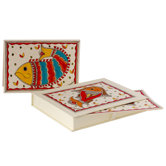 The Vidushini Artisan Fish Of India Madhubani Greeting Card (Set of 8)