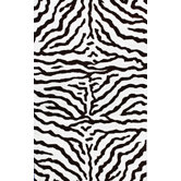 Earth Zebra Wool Handmade Zebra Black Rug