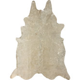 Cowhide Snow Novelty Shaped Rug