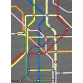 KinderLOOM Subway Multi Kids Rug