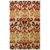 Pop Rust Ikat Rug