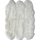 Sheepskin Shag Next to Sheepskin Natural 6 Pelt Rug