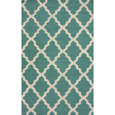 Marbella Moroccan Trellis Spa Blue Kilim Rug