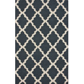 Marbella Moroccan Trellis Charcoal Kilim Rug
