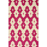 Moderna Pink Ikat Trellis Rug