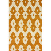 Moderna Mustard Ikat Trellis Rug