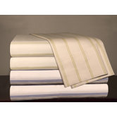 300 Thread Count Printed Stripe Sateen Sheet Set