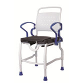 Konstanz Shower Commode Chair in Grey / Blue
