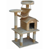 50" Cat Tree Condo House in Beige