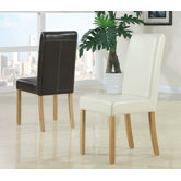 Barcelona Leather Dining Chair with Dark Brown Seat