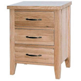 New Court 3 Drawer Bedside Table