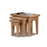 Calgary Solid Oak Nest of 3 Tables