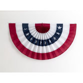 Pleated Fan with Stars Flag