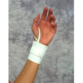 Wrist Wrap with Thumb Strap in White
