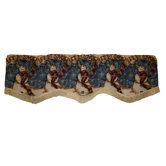 Seasonal Snow Man Design Window Valance
