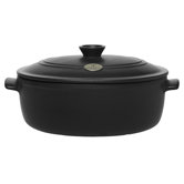 Red 6 1/3-Qt. Flame Oval Glossy Stew Pot