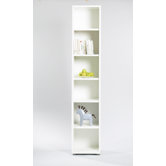 Bocca Slim Bookcase in White