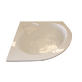 60" x 60" Round Front Whirlpool and Air Massage Corner Bath Tub